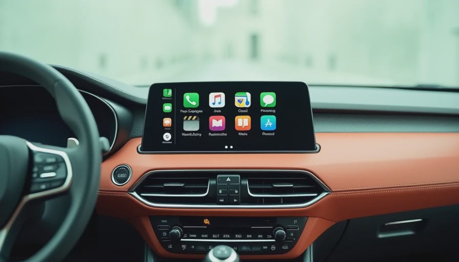 Illustration for apple car play screen