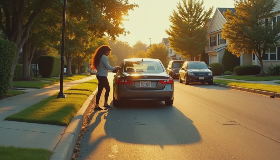 Visual context for how to parallel park