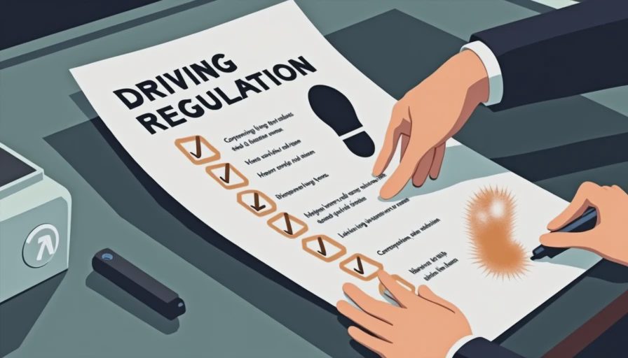 Illustration for is driving barefoot illegal